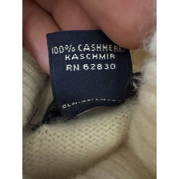 Lands' End Cream Turtleneck Sweater - Picture 8 of 8